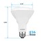 Luxrite BR30 LED Light Bulbs 8.5W (65W Equivalent) 650LM 6500K Daylight Dimmable E26 Base 12-Pack LR31876-12PK - alternate 5